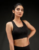 Zip Sports Bra - Black